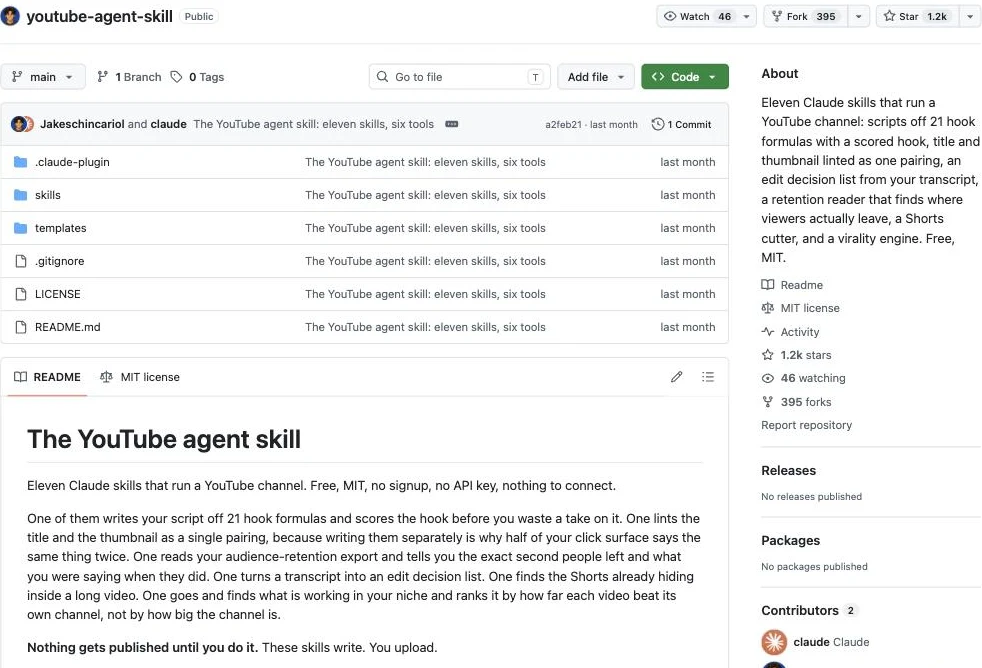 Open the skill you want on GitHub